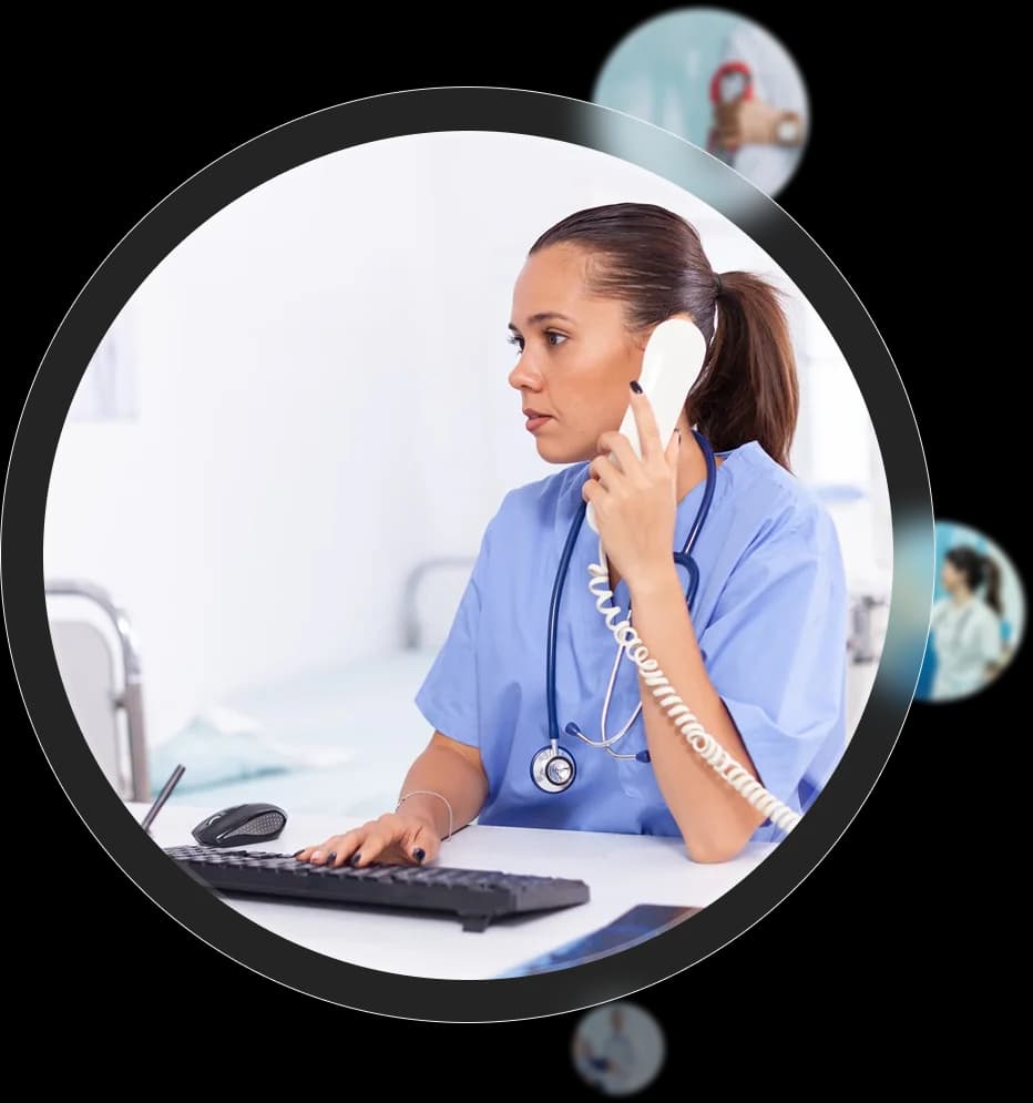 Medical professional using KangarooHealth platform to enhance patient engagement.