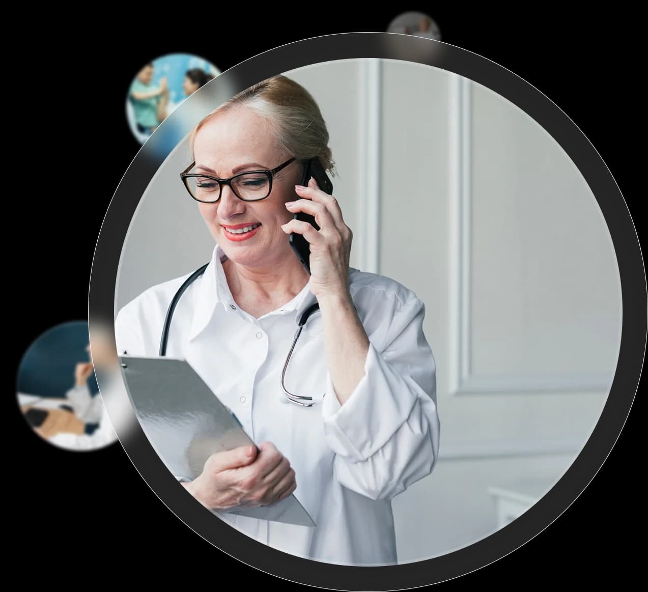 Healthcare professionals joining hands to represent teamwork and shared commitment at KangarooHealth.