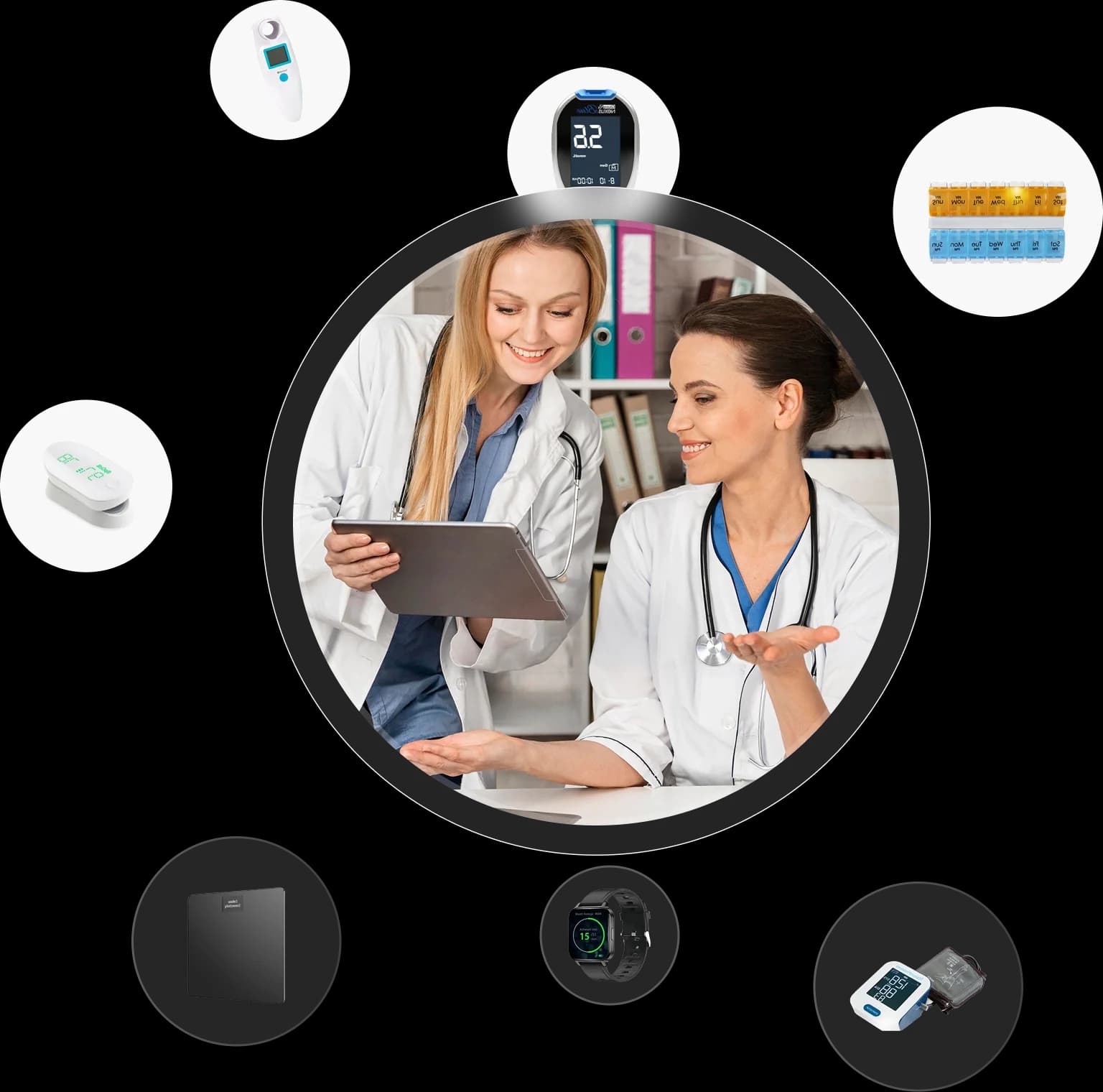 Healthcare professionals joining hands to represent teamwork and shared commitment at KangarooHealth.