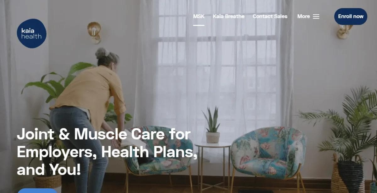 Kaia Health Homepage